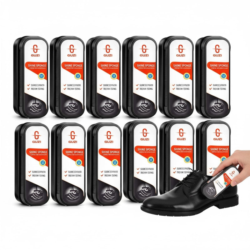 Loopeer 12 Pcs Shoe Shine Sponge Bulk, Instant Leather Shoes Shiner Care for Boots, Leather Accessories Quick Cleaning Fashionable