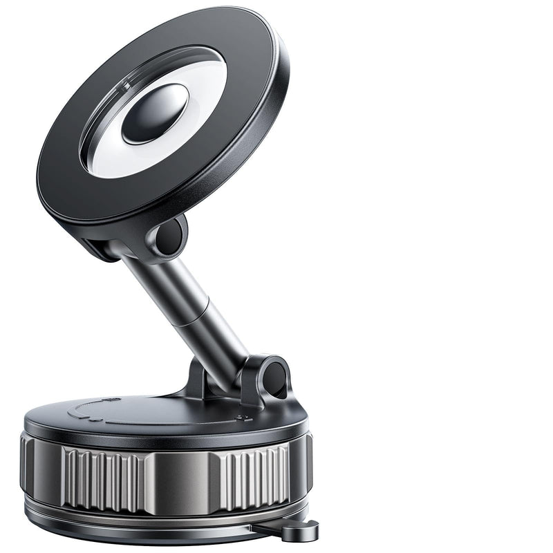 Vacuum & Nano Gel Magnetic Car Phone Holder, [Washable] Dual-Adhesion Phone Mount for Your Car, 360° Adjustable with Strong Suction & Magsafe, for iPhone 17 Pro Max 16 15 14 13 12 (Black-33)