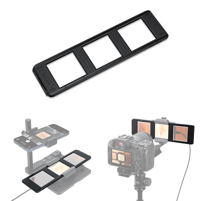 JJC 6x6 Slide Mount Holder, Acid-Free ABS Made, Flip-Through Magnetic Close | Compatible with Film Scanner, Mobile Film Scanner Convert & Negative Film Digitizer, Maintains Film Flat & Stable for Copying