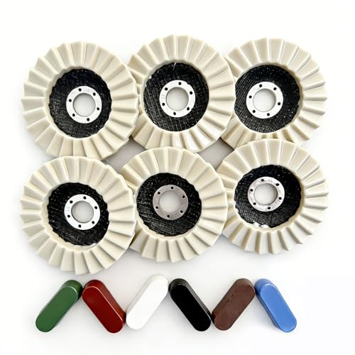 12PCS Wool Felt Polishing Wheel & Compound Kit for Angle Grinder