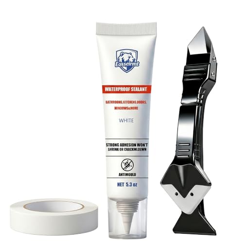 White Bathroom Caulk with Tool Kit (5.3 oz) 1