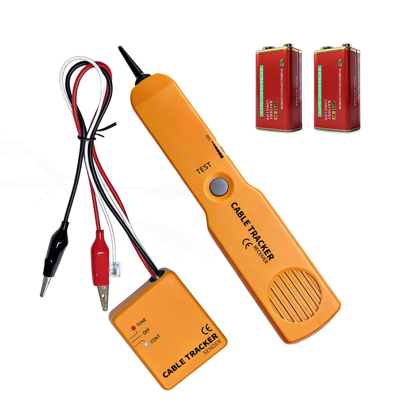 Automotive Circuit Tracer, 6-42V Wire Tracer Electrical Tool& RJ11 Plug, Wire Tracker & Tester, Short Finder, Circuit Breaker Finder, Cable & Broken Wire Detector, VEHLIVE P30 Lite W/Battery With Battery