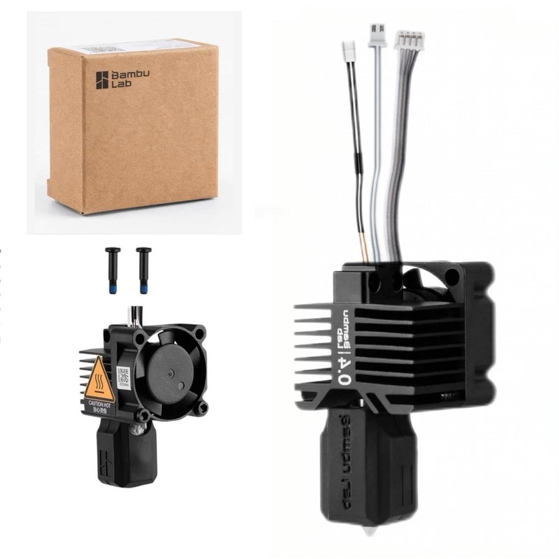Bambuu Lab X1 Hotend Complete Kit – Full Assembly Hardened Steel Nozzle with Ceramic Heater, 0.4mm Nozzle, Cooling Fan & Heating Block | Bambu X1 Carbon Hotend Replacement for 3D Printing