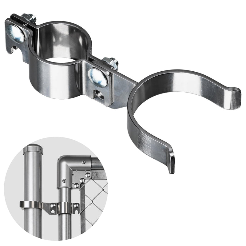 Heavy Duty Stainless Steel 1-5/8" x 2-3/8" Chain Link Fence Gate Fork Latch with Hole for Padlock（Fit 1 5/8" Gate Frame） 1Pack 1-5/8''x2-3/8''-1P