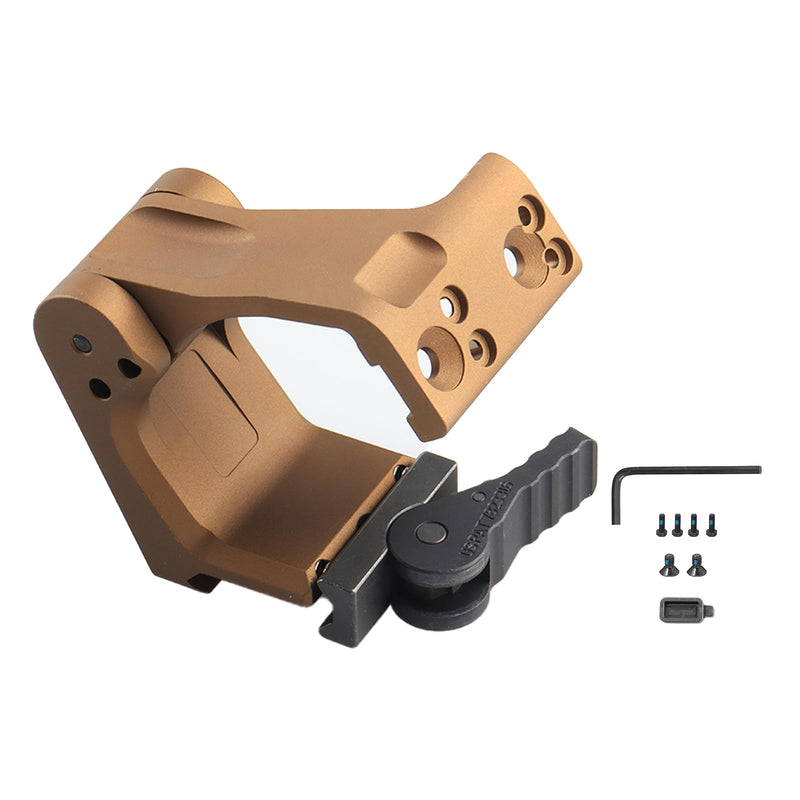 Flip-to-Center (FTC) Magnifier Mount for G33 or G43,2.26″ Optical Centerline Height，Quick Release&Flip-to-Center Mechanism,6063 Aluminum and Type III Hardcoat Anodized Mount