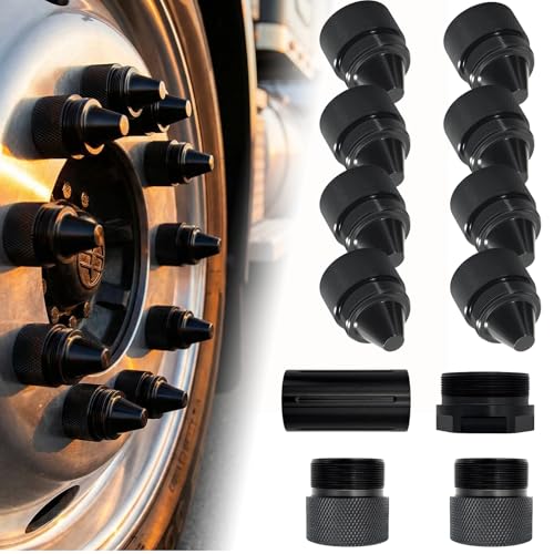 1.375''X24 Cone Shaped Parts Compatible with Sealed End Cap 8 Black Aluminum Alloy Cones+4 Auxiliary Components