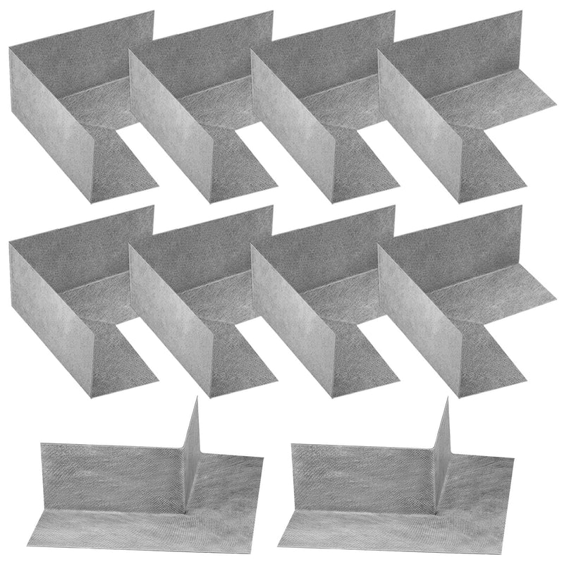 10 Pcs Waterproofing Seal Kit, 6 Inside Waterproofing Membrane and 4 Pcs Outside Waterproofing Corner Polyethylene Seamless Membrane for Shower Bathroom Bathtub Walls and Surrounds (Gray) Gray 10