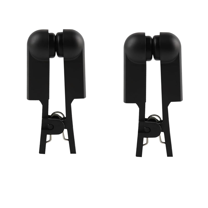 1 Pair Ear Clip Electrode,Black Rubber Reusable Clip Compatible with TENS 7000 & Standard Units,Meridian Point Stimulation Accessory (Black) Black