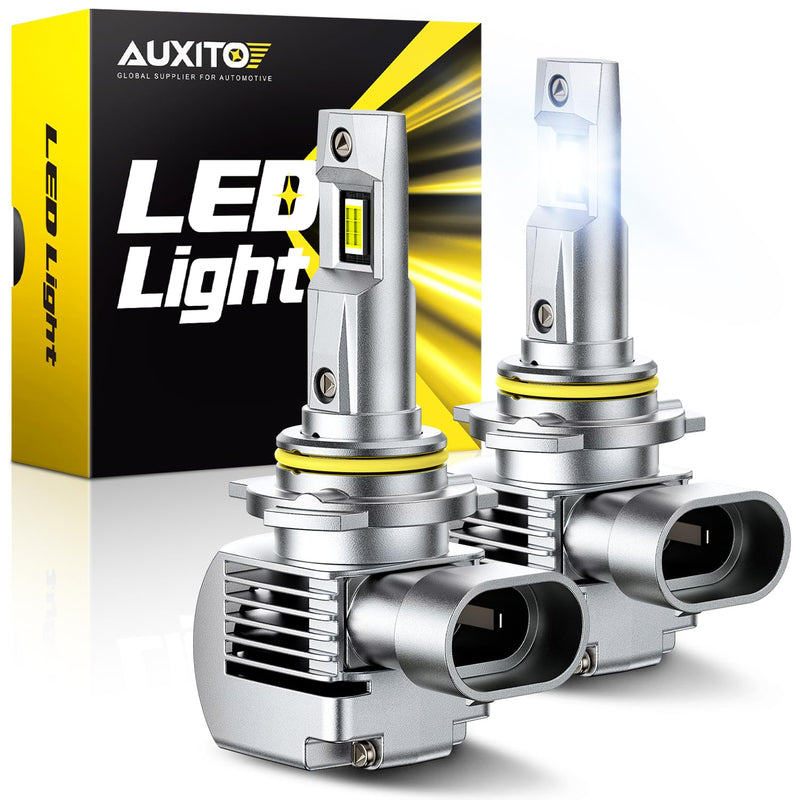 AUXITO 9012/HIR2 Bulbs, 50000LM Brightness 900％ Brighter, 6000K White, Canbus Ready Plug and Play HIR2 Halogen Fog Lamp Replacement, Pack of 2