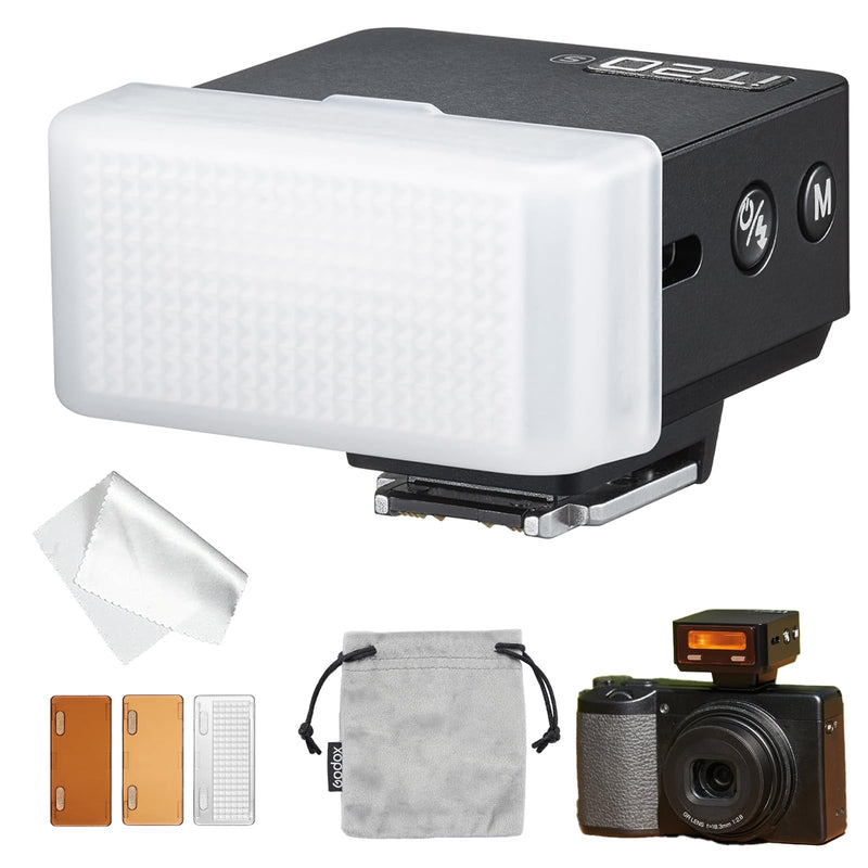 Godox iT20R Mini TTL Flash with iT20DF Diffuser for Ricoh GR III Series | Compatible with Ricoh GR III, GR IIIx and HDF Models, 700+ Full-Power Flashes, 1.5s Recycle Time, USB-C Charging and Filters
