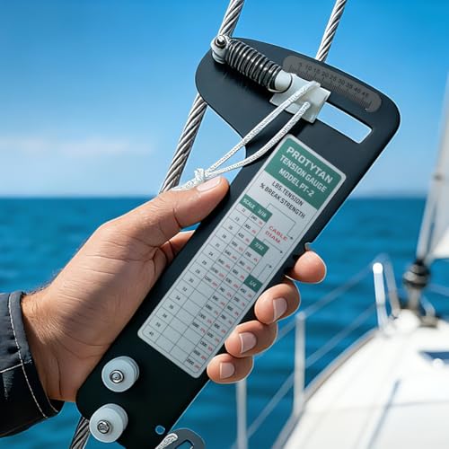 PT-2 Sailboat Rigging Tension Gauge, 3/16, 7/32, 1/4 in, 2000 lb