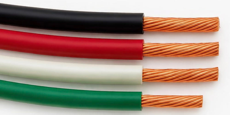 5 FT THHN Stranded Copper Wire – 6 AWG Black, Red, White + 10 AWG Green Ground – Color-Coded Electrical Wire for Residential & Commercial Projects