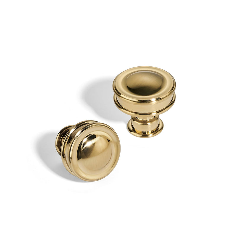 TUNNY 10 Pack Cabinet Knobs-Single Hole Champagne Bronze Cabinet Pulls for Dresser Knobs Drawer Knobs and Pulls for Kitchen Bathroom Cabinets Handles TU10187 Knob-10Pcs