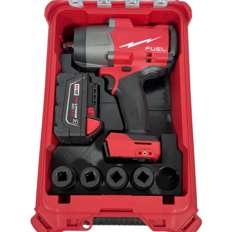 M18 Fuel High Torque 1/2in Impact 2967-20 Liner Insert for Packout Compact Organizer Model 48-22-8435, Organization for Impact Wrench, M18 Battery and Sockets