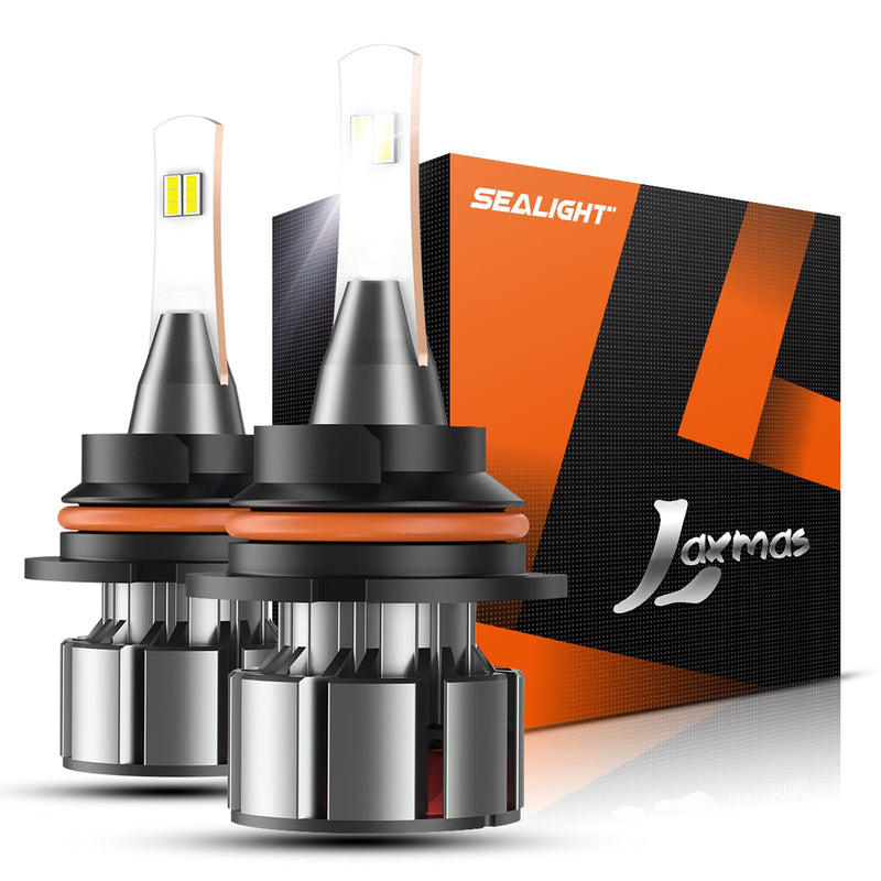 SEALIGHT 9004/HB1 Bulbs, 800% Super Brighter 9004 Bulb, 1:1 Size HB1 Driving Bulbs, 60000Hrs Lifespan, 6000K White, Plug and Play, Pack of 2