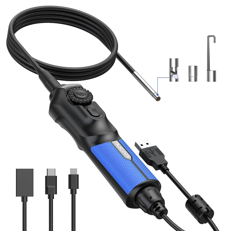 MUCAR E021 USB Endoscope Borescope, 720P Borescope with 6 Adjustable LED Light, Compatible with PC and MUCAR Scanners