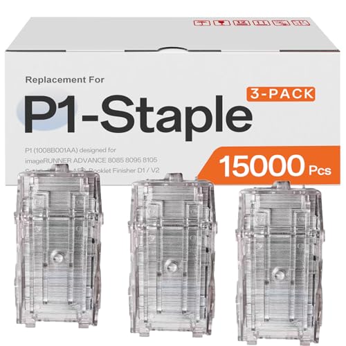 3-Pack P1 Staples Repalcement for Canon 1008B001AA P1 for 8085 8095 8105 Saddle Finisher AB2 D1 V2 Staple Cartridge