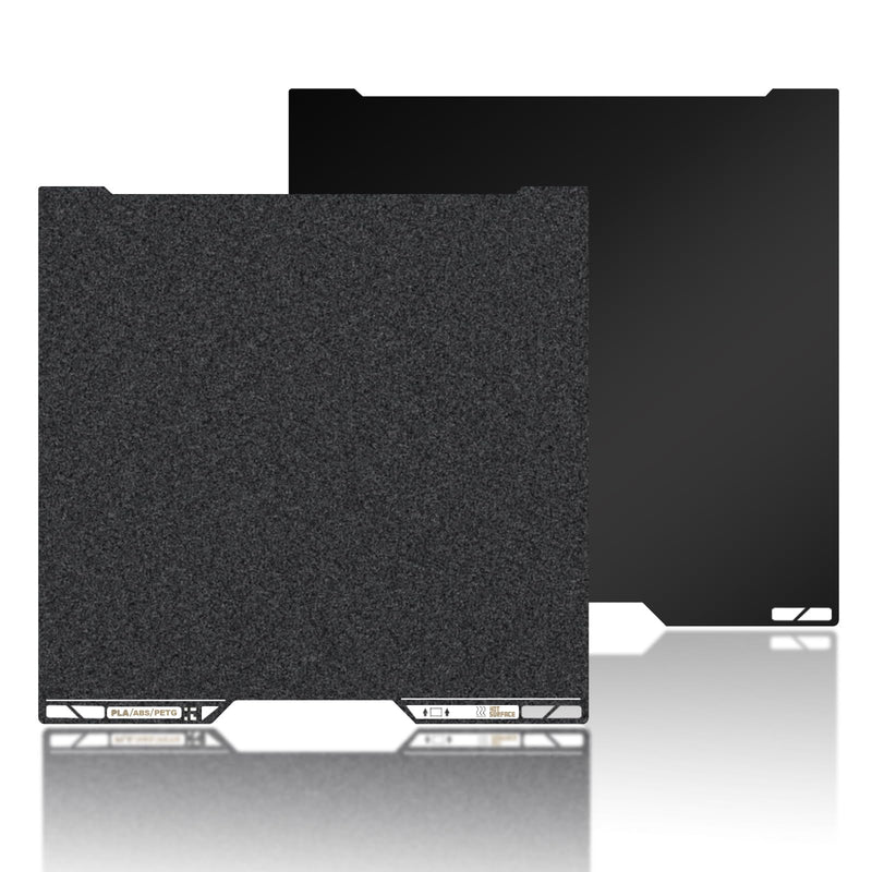 335x325mm Black Build Plate Double Sided Textured PEI+Smooth PEI Flexible Removable Spring Steel Heated Printing Bed Platform for Bambu Lab H2C 3D Printer 335x325mm