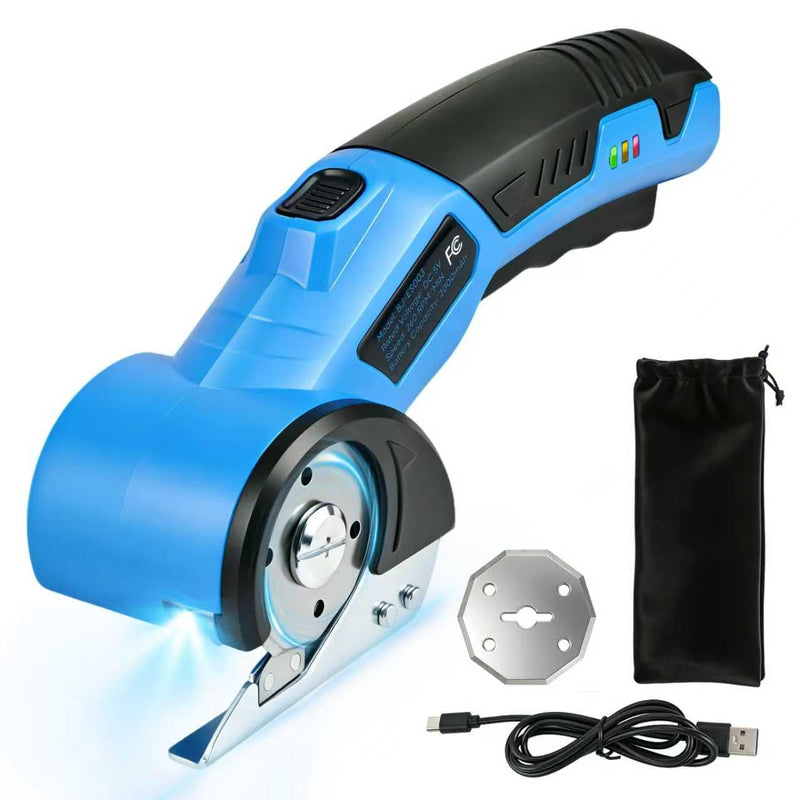 Cordless Electric Scissors, Cardboard Cutter 5V 2000mAh Rechargeable Electric Box Cutter, Cardboard Cutter Electric for Paper, Fabric, Carpet Wait