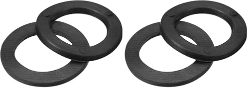uxcell Dumbbell Washer, 25mm x 35mm x 3mm Flat Rubber Washers for Barbell Dumbbell, Black 10 Sets (Pack of 2)