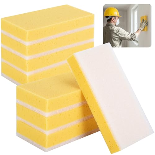 8 Pcs Drywall Sanding Sponge, 9" Washable Dual-Sided Wet Sanding Block 8 Pcs