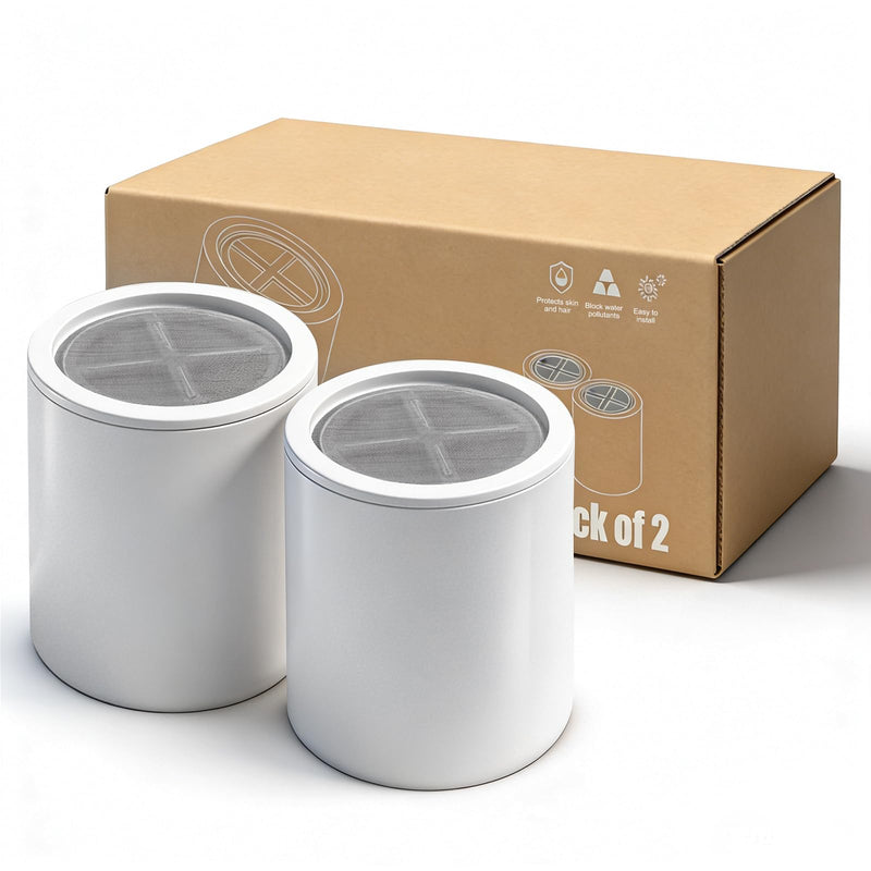 Shower Head Replacement Filter Cartridges Compatible with Eskiin Shower Head, Removes Hard Water & Chlorine, Enhances Water Softening & Purification (2 PACK) 2 PACK