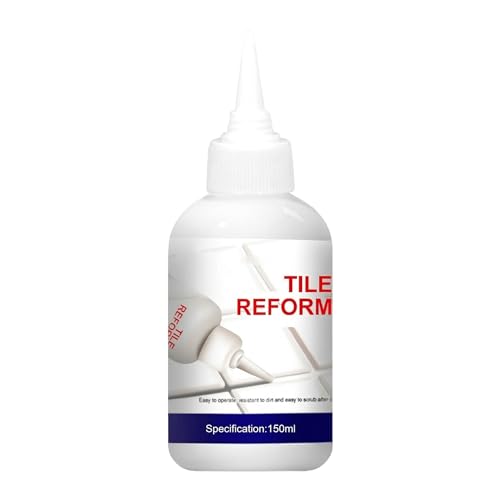 Tile Grout Repair Kit, White Grout Filler Rstore & Renew Tile Joints Line, Tile Renovation Spot Repairs Made Easy for wall Floor Tiles, countertops, Sinks, Toilets, bathtubs - White, 5.07fl.oz/150ml