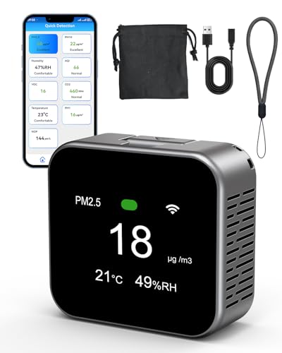 Air Quality Monitor, Air Tester & Detector with App Control