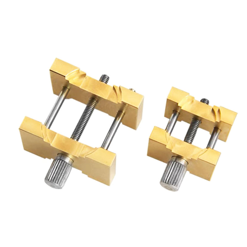 2 PCS Extensible and Reversible Brass Watch Movement Holders Multi-Functional Metal Watch Repair Tool Set for Watchmaker Repair