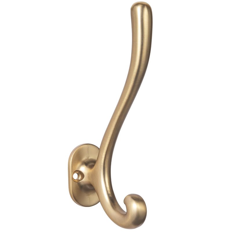 Goo-Ki Champagne Bronze Zinc Alloy Coat Hooks - Affordable Luxury Coat Hoooks Hardware for Bedroom, Kitchen, 2 Pack