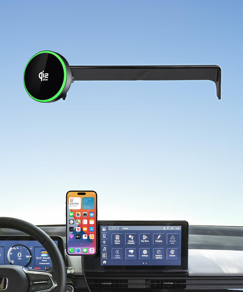 Qi2.2 25W Wireless Charger Car Phone Mount for Honda Prologue 2024-2026 | Acura ZDX 2024-2025, 11.3" Screen, Magsafe Accessories Fast Charging Magnetic Cell Phone Holder Clip Compatible with iPhone