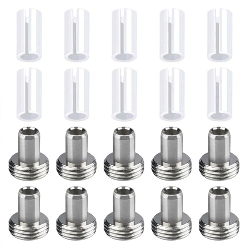 Visual Fault Locator Accessories Kit, 20PCS VFL Replacement Parts (10 Ceramic Sleeves + 10 Metal Tips), Universal Fit for Fiber Optic Visual Fault Locator Pen & Red Light Tester