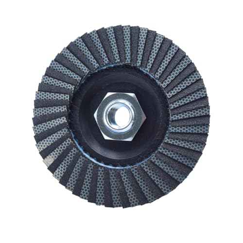 4.5 Inch Hybrid Diamond Flap Disc 120 Grit, 5/8"-11 Threaded Abrasive Wheel for Granite Marble Stone Concrete Glass, for Edge Smoothing, Blending and Surface Refinement