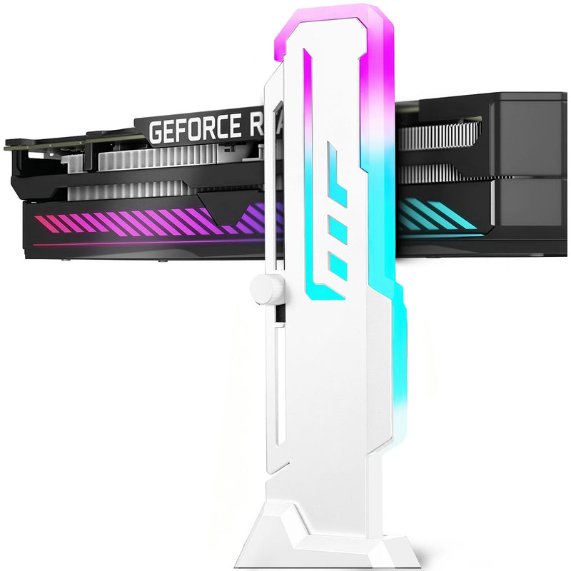 GPU Support Bracket, GSCOLER Universal Graphics Card Support, 60-163mm Adjustable Anti Sag GPU Stand for Universal Video Cards, 16.8M RGB Modes GPU Brace with Magnet & Non-Slip Base for Heavy-Duty GPU