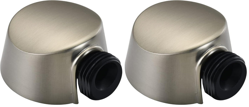 A725BN Round Drop Ell Handheld Shower Wall Connector Replacement Part for Moen ，Brushed Nickel (Pack of 2) 0.5 Inch IPS (Pack of 2)