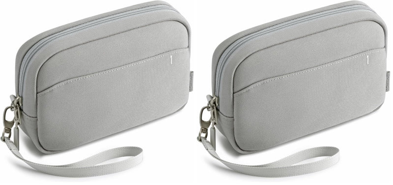 Inateck Electronics Organizer Travel Case, Water-resistant Cable Organizer Pouch, Multi-purpose Accessories Carry Case for Cord, Charger, Cables, Phone, USB Drive, Black, Small (Pack of 2) S (Pack of 2) Gray