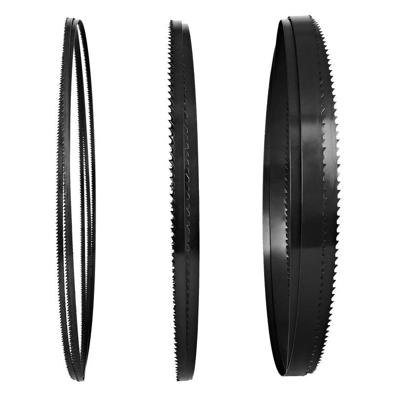TASP 93-1/2" Bandsaw Blades Set (1/8" 1/4" 1/2" Wide) for 14" Band Saw, Compatible with Delta, Jet, Rikon, Ridgid, Craftsman, Grizzly, Bridgewood, Woodtek, Rockwell, Pack of 3