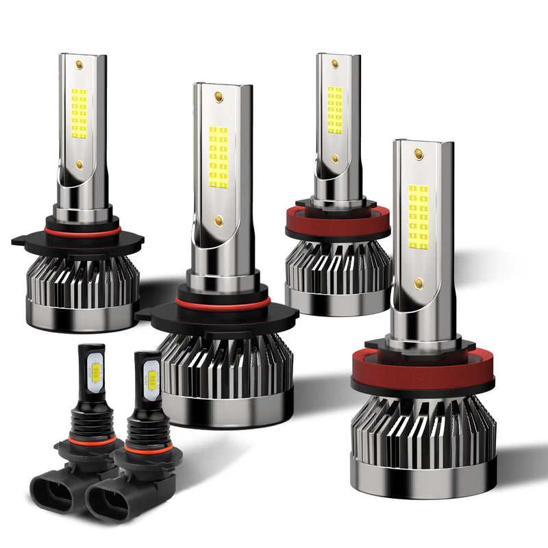  [AUSTRALIA] - Compatible For Ford F150 2015 2016 2017 2018 2019 2020 Fog Lights High Low Combo, 6000K White Powersports Bulb Direct Installation, Pack of 6 for 2015-2020 ford f150