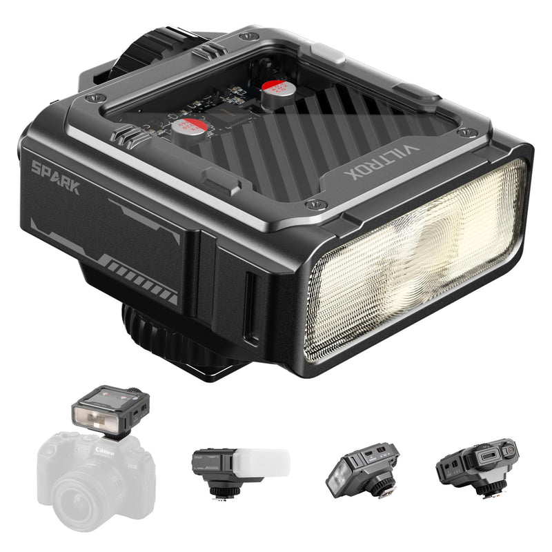 VILTROX Spark Z3 TTL On-Camera Flash for Canon, GN16 Mini Camera Flash Speedlite with 26W Output, 7-Step Manual Flash Control, 1s Fast Recycle, 650 Full-Power Flashes, Softbox Included (Gray) Gray Z3 TTL Flash for Canon