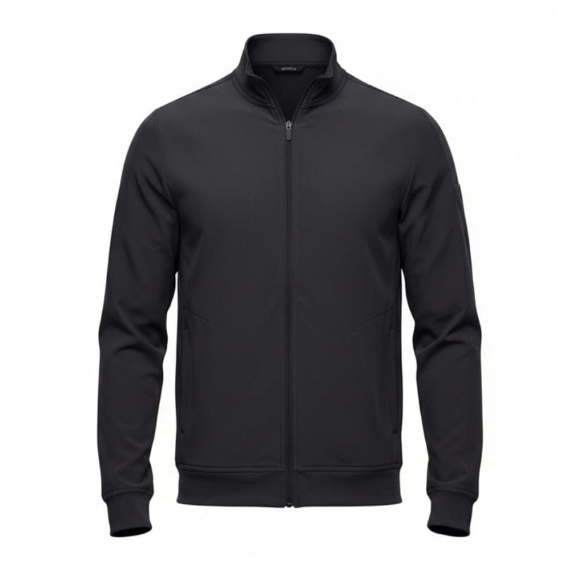 Natural Uniforms Mens Cool Stretch Zip Up Scrub Jacket Black Large