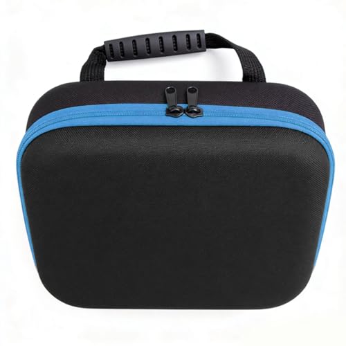 Hard EVA Tool Case Portable Tool Carrying Storage Bag for Cordless Drill Electric Scissors Light Blue Strip