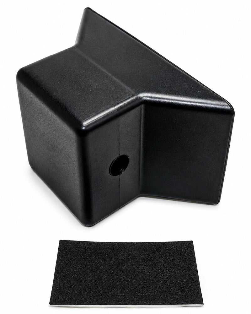 Non-Marring Flat Bow Stop for Boat Trailers, 5.5 in Span, 1/2 in Shaft | Includes protective felt pad; EPDM rubber bow stop for flat-bottom boats, skiffs, jon boats and boat trailer bow support