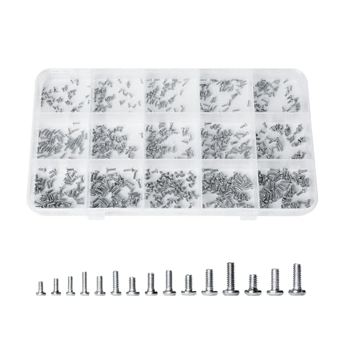 800Pcs Tiny Screws, 16 Sizes Metric Micro Machine Screws Assortment Kit