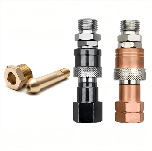 Inlet Connector CGA-580 Nut & 3" Nipple and Torch Quick Connects sets