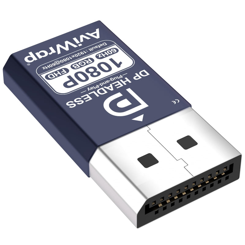 4K DisplayPort Dummy Plug,Virtual Monitor EDID Emulator | Headless Ghost Display Emulator Support 4K@17Hz,2K@30Hz,1080p@60Hz, for Remote Desktop, Crypto Mining, OBS,Game Streaming DP|4K 17Hz