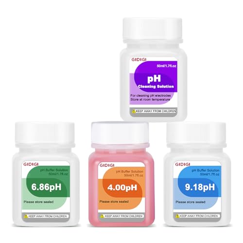 pH Buffer Solution 4,6.86,9.18 pH Calibration Solution for pH Meters Purple