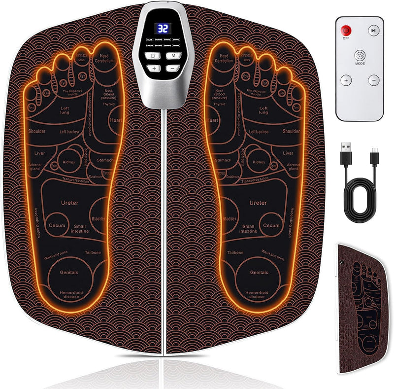 Foot Massager Mat, Portable Muscle Stimulation Foot Pad for Soothing Comfort, Daily Relaxation & Effective Pain Relief (deep Brown) Deep Brown