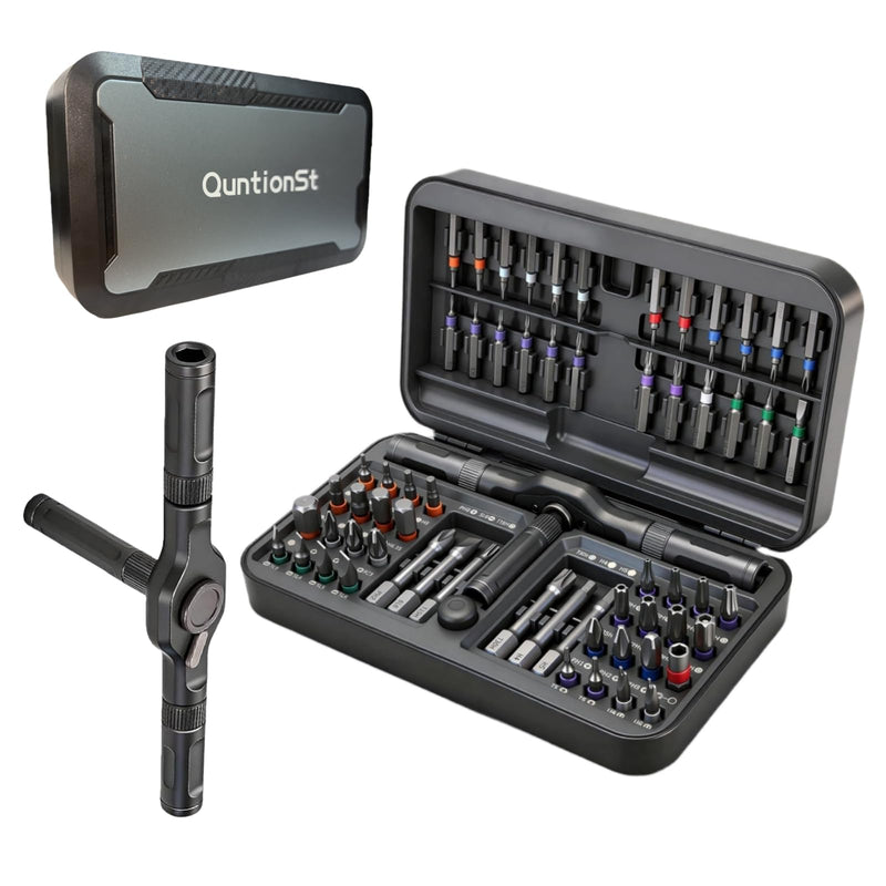 66 in 1 Magnetic Screwdriver Set, Multi-Bit Ratchet Screwdriver Kit with S2 Steel Precision Bits, T-Handle Repair Tool Set for Computer,Bicycle, Electronics, Furniture, DIY, Ideal Gift for Me Husband 66 In 1