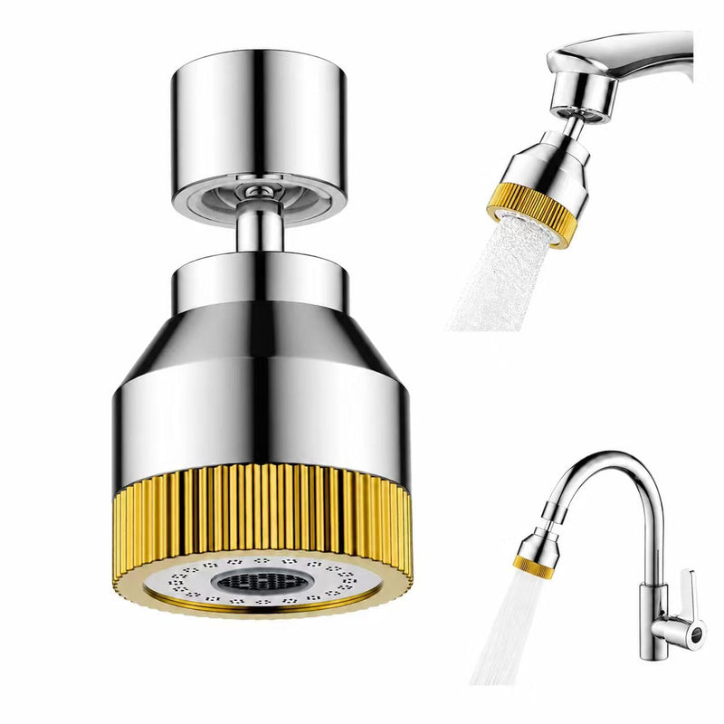 Faucet Sink Aerator/Extender/Sprayer/nozzle,Faucet Attachment Replacement for Bathroom&Kitchen, Anti-slip Swivel Aerator with 55/64" Threaded Adapter (Standard Silver) Standard Silver