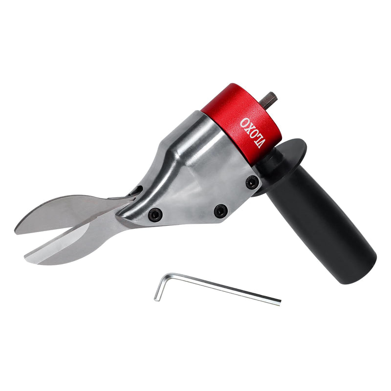 VLOXO Drill Metal Shear Attachment Shear Metal Cutter with 360-Degree Pivoting Head Cordless Electric Drill Attachment Professional Metal Cutting Tool for Cuts Iron Sheet Aluminum and Copper